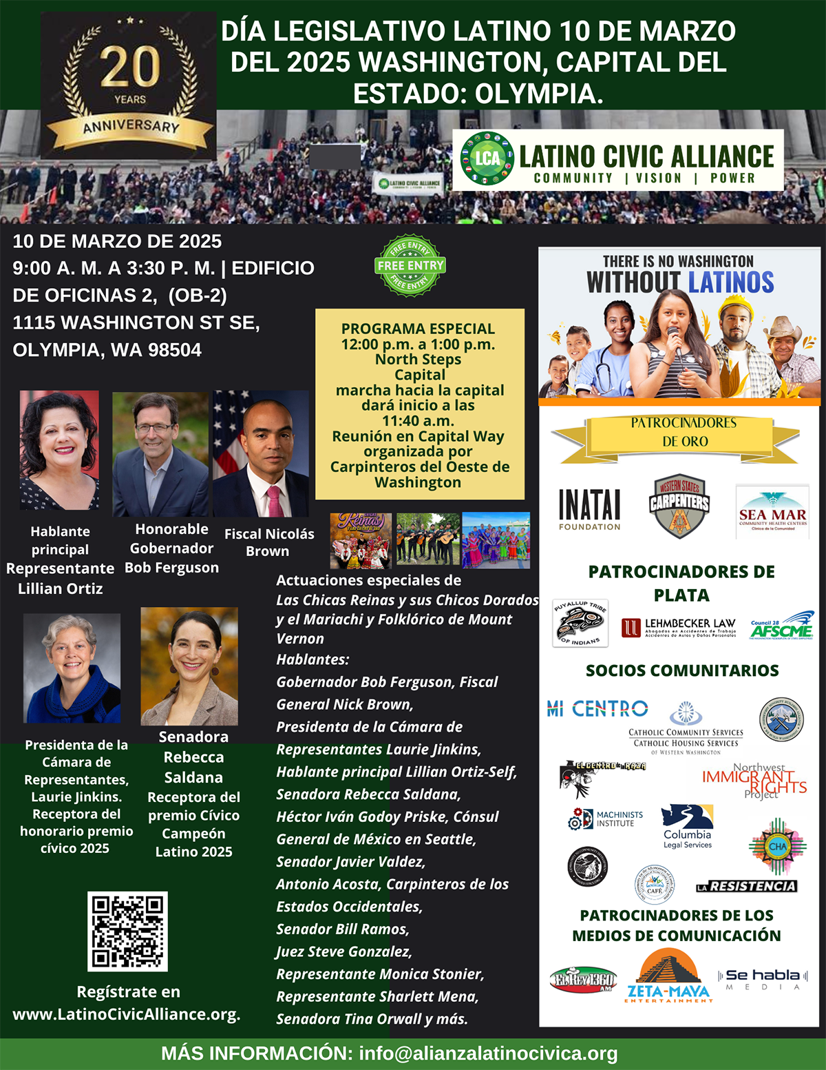 2025 Latino Legislative Day poster - Spanish